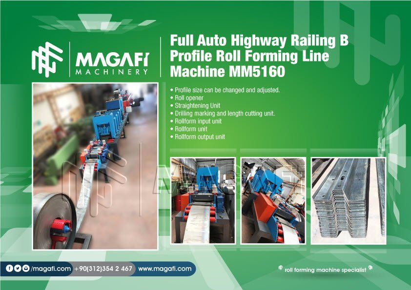 Full-Auto-Highway-Railing-B-Profile-Roll-Forming-Line-Machine